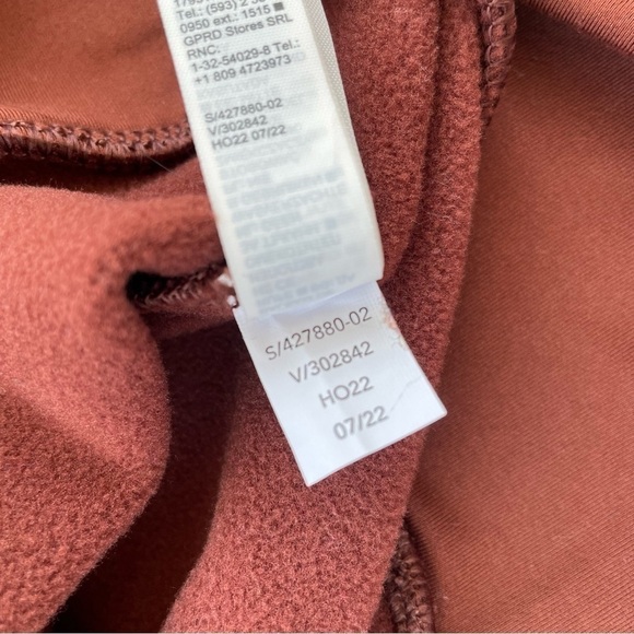 Athleta Altitude Polartec Half Zip Sweatshirt Mahogany Heather Size Large EUC - Picture 9 of 11